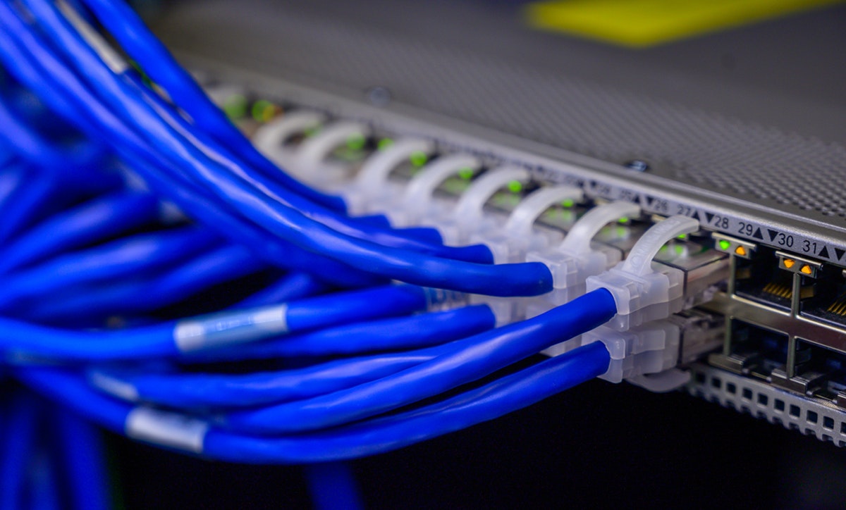 cables connected to a biz talk server port
